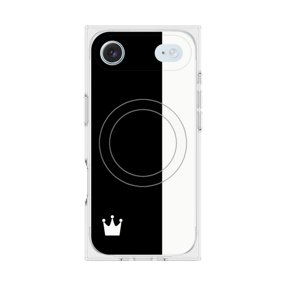 Premium Square Case with MagSafe［ CASEPLAY Bi-Colors Black & White ］