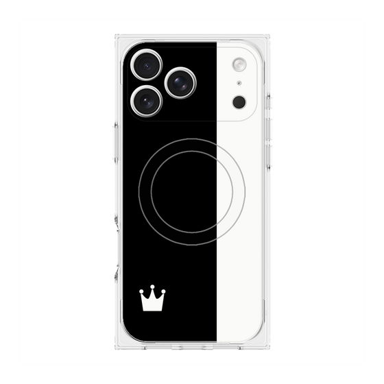 Premium Square Case with MagSafe［ CASEPLAY Bi-Colors Black & White ］