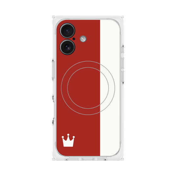 Premium Square Case with MagSafe［ CASEPLAY Bi-Colors Red & White ］