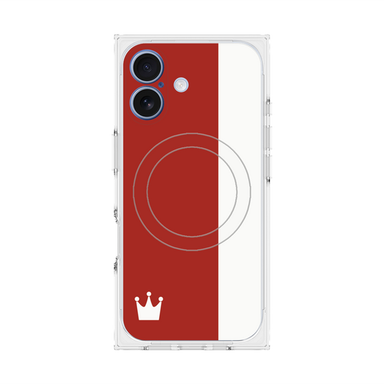 Premium Square Case with MagSafe［ CASEPLAY Bi-Colors Red & White ］