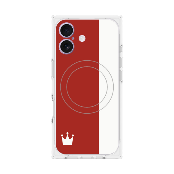 Premium Square Case with MagSafe［ CASEPLAY Bi-Colors Red & White ］