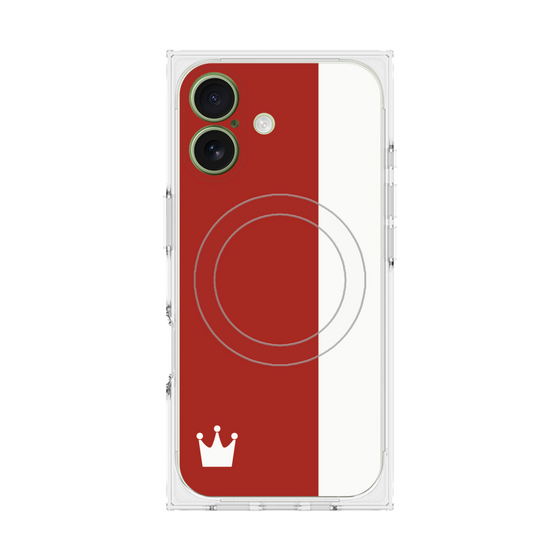 Premium Square Case with MagSafe［ CASEPLAY Bi-Colors Red & White ］