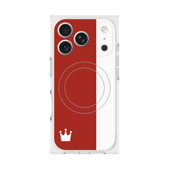 Premium Square Case with MagSafe［ CASEPLAY Bi-Colors Red & White ］