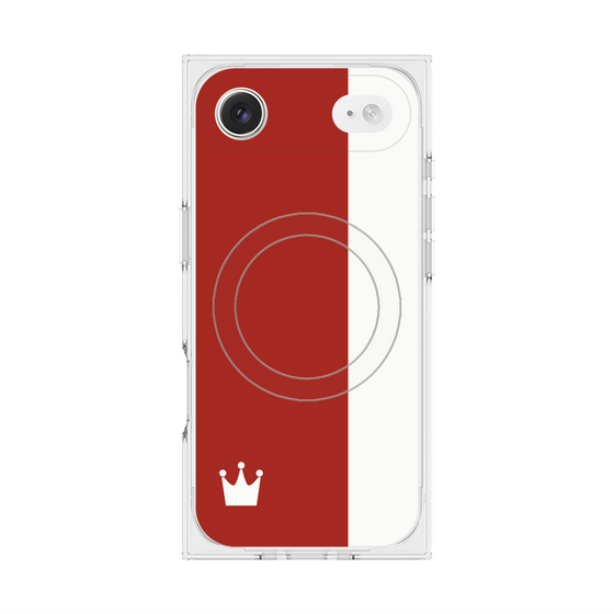 Premium Square Case with MagSafe［ CASEPLAY Bi-Colors Red & White ］