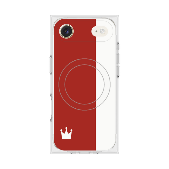 Premium Square Case with MagSafe［ CASEPLAY Bi-Colors Red & White ］