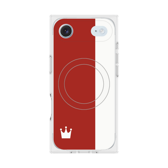 Premium Square Case with MagSafe［ CASEPLAY Bi-Colors Red & White ］