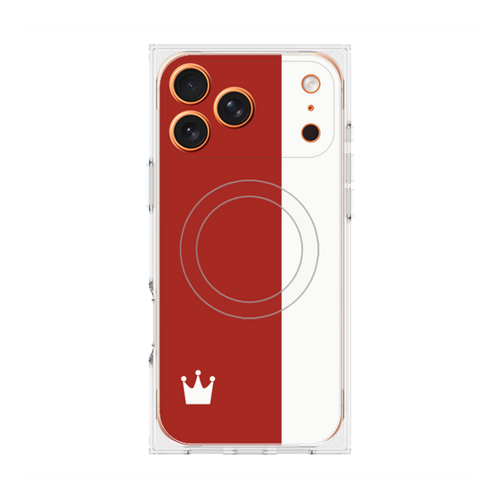 Premium Square Case with MagSafe［ CASEPLAY Bi-Colors Red & White ］