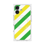 Premium Square Case with MagSafe［ Big Stripe - Green × Yellow ］