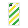 Premium Square Case with MagSafe［ Big Stripe - Green × Yellow ］