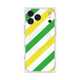 Premium Square Case with MagSafe［ Big Stripe - Green × Yellow ］