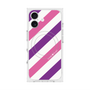 Premium Square Case with MagSafe［ Big Stripe - Purple × Pink ］