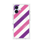 Premium Square Case with MagSafe［ Big Stripe - Purple × Pink ］