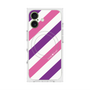 Premium Square Case with MagSafe［ Big Stripe - Purple × Pink ］