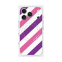 Premium Square Case with MagSafe［ Big Stripe - Purple × Pink ］
