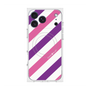 Premium Square Case with MagSafe［ Big Stripe - Purple × Pink ］