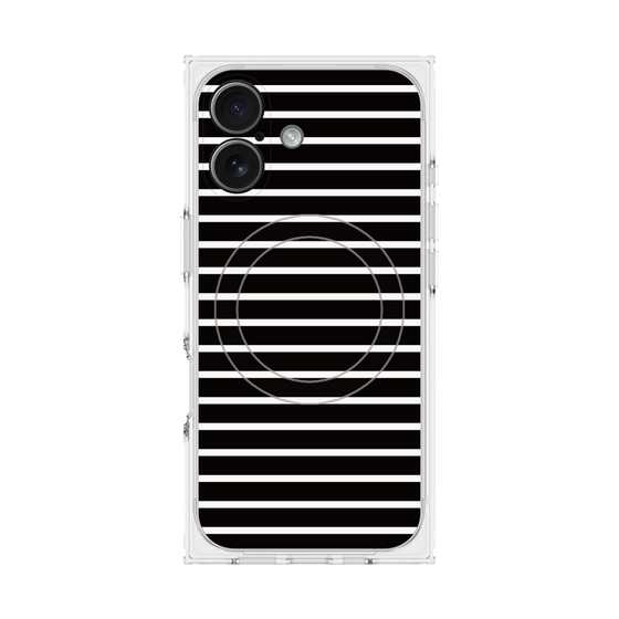 Premium Square Case with MagSafe［ Middle Border - Black ］