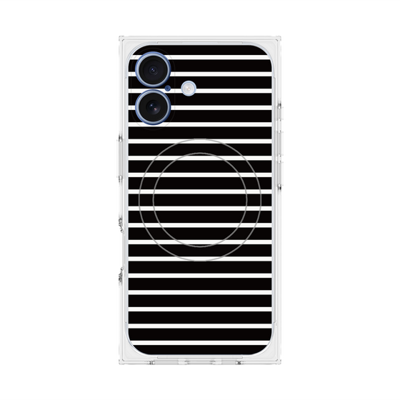 Premium Square Case with MagSafe［ Middle Border - Black ］