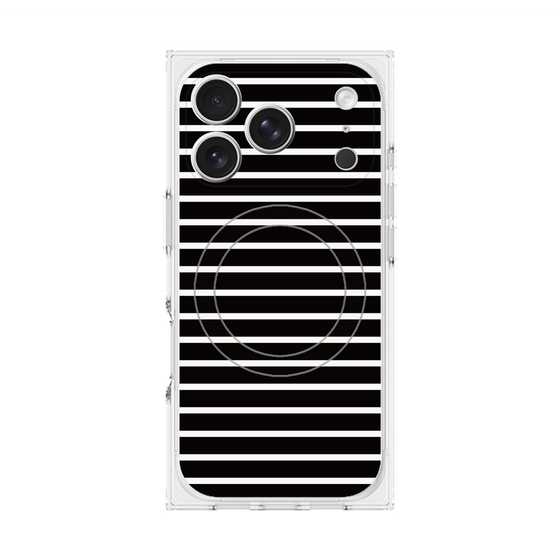 Premium Square Case with MagSafe［ Middle Border - Black ］