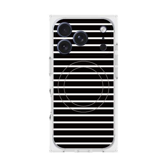 Premium Square Case with MagSafe［ Middle Border - Black ］