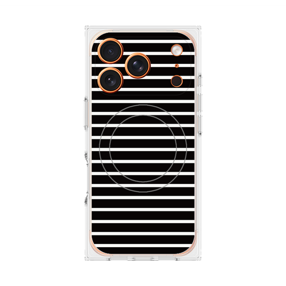 Premium Square Case with MagSafe［ Middle Border - Black ］