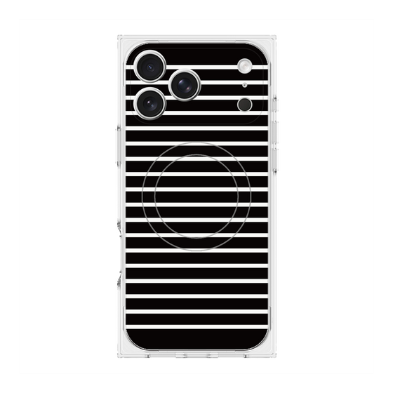 Premium Square Case with MagSafe［ Middle Border - Black ］