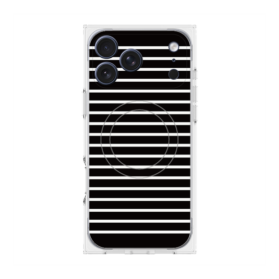 Premium Square Case with MagSafe［ Middle Border - Black ］