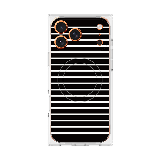 Premium Square Case with MagSafe［ Middle Border - Black ］