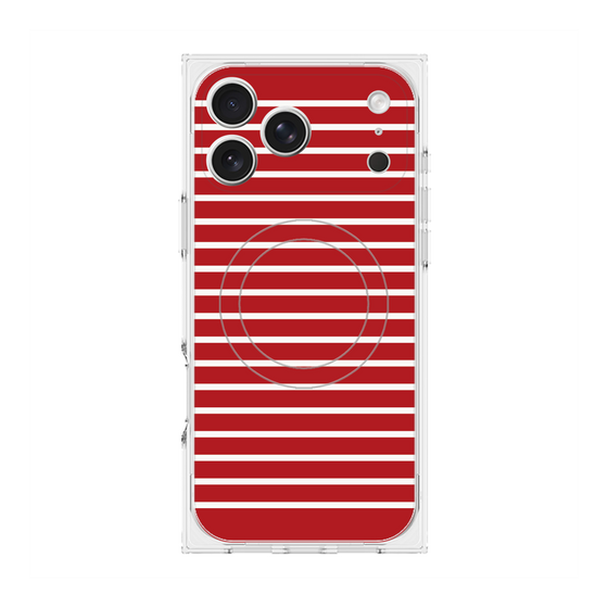 Premium Square Case with MagSafe［ Middle Border - Red ］