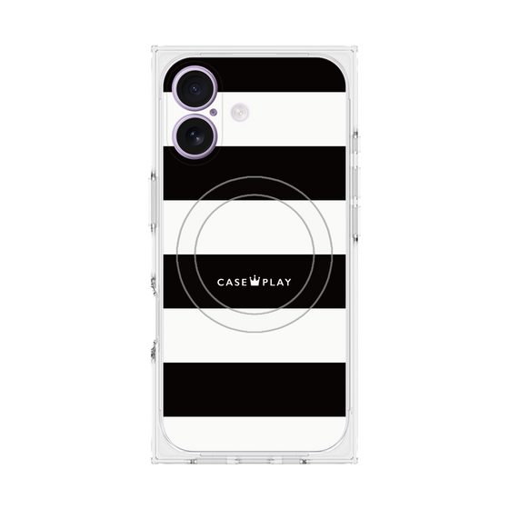 Premium Square Case with MagSafe［ Big Border - Black ］