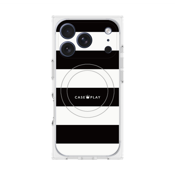 Premium Square Case with MagSafe［ Big Border - Black ］