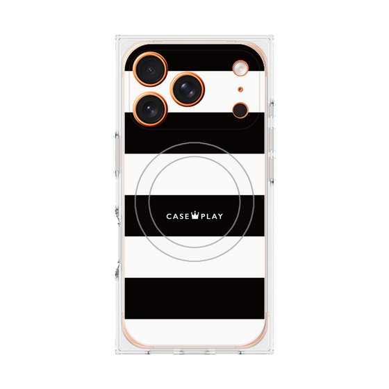 Premium Square Case with MagSafe［ Big Border - Black ］