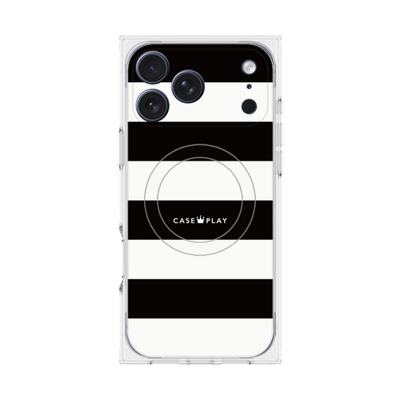 Premium Square Case with MagSafe［ Big Border - Black ］