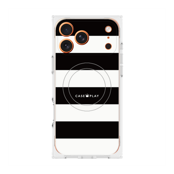 Premium Square Case with MagSafe［ Big Border - Black ］