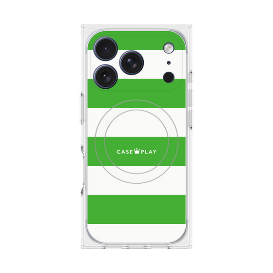 Premium Square Case with MagSafe［ Big Border - Green ］