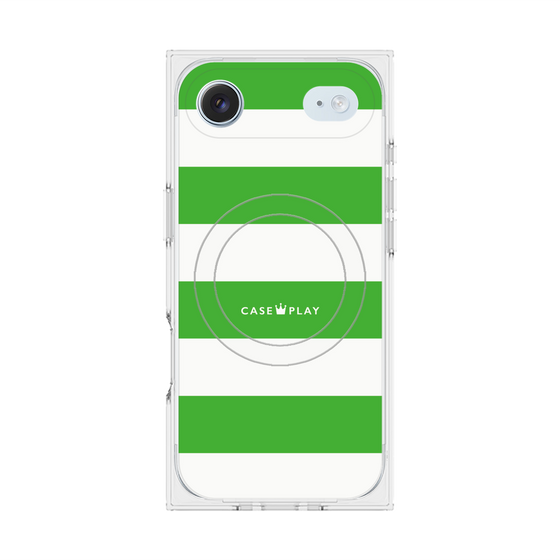 Premium Square Case with MagSafe［ Big Border - Green ］