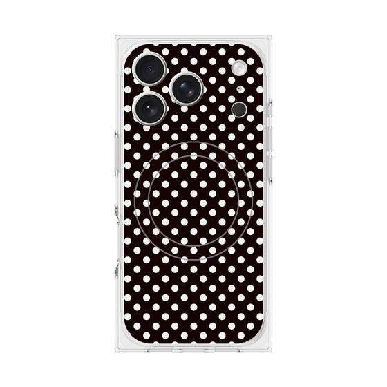 Premium Square Case with MagSafe［ Small Dot - Black ］