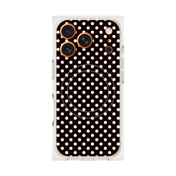 Premium Square Case with MagSafe［ Small Dot - Black ］