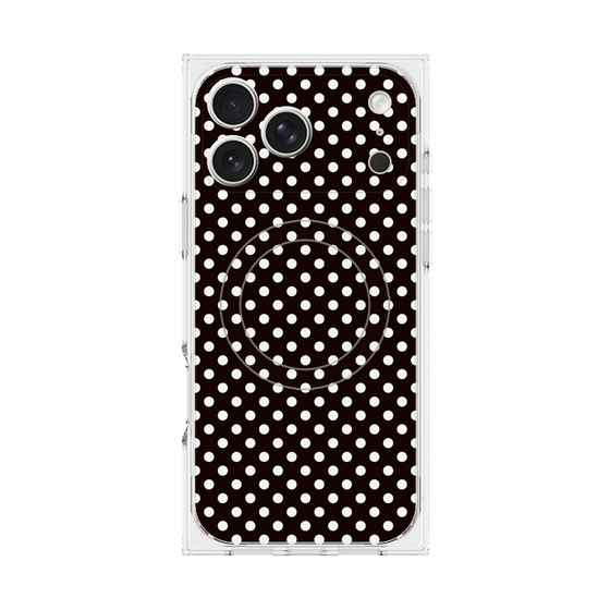 Premium Square Case with MagSafe［ Small Dot - Black ］