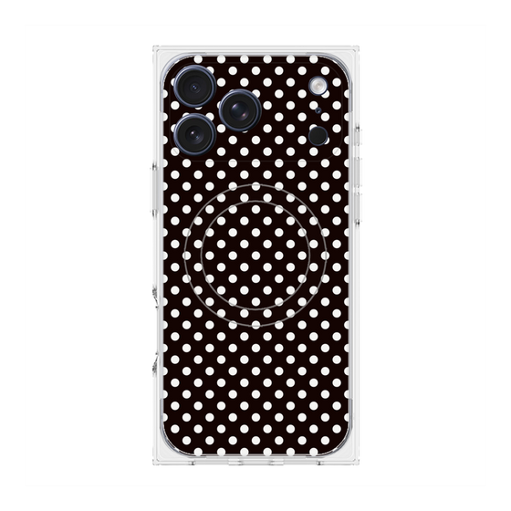 Premium Square Case with MagSafe［ Small Dot - Black ］