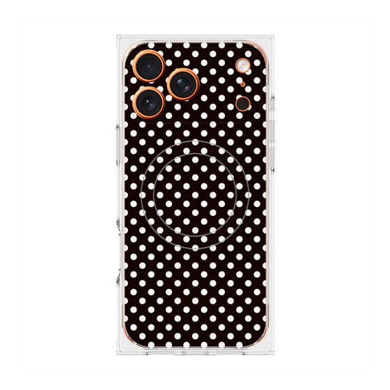 Premium Square Case with MagSafe［ Small Dot - Black ］