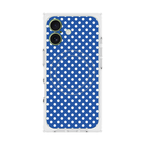 Premium Square Case with MagSafe［ Small Dot - Blue ］