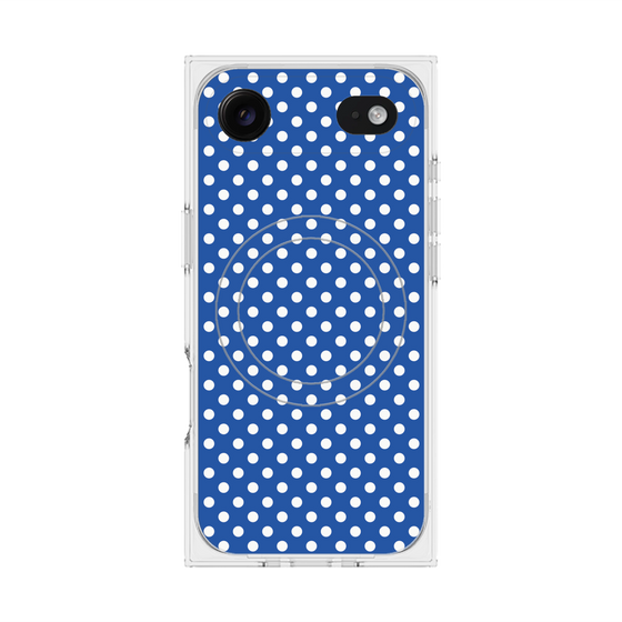 Premium Square Case with MagSafe［ Small Dot - Blue ］