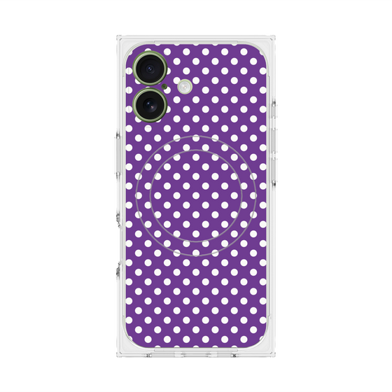 Premium Square Case with MagSafe［ Small Dot - Purple ］