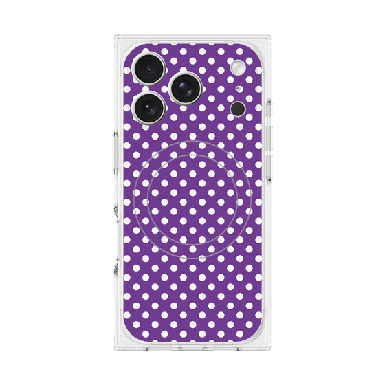 Premium Square Case with MagSafe［ Small Dot - Purple ］