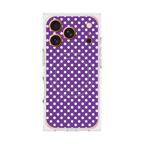 Premium Square Case with MagSafe［ Small Dot - Purple ］