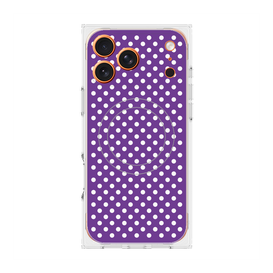 Premium Square Case with MagSafe［ Small Dot - Purple ］