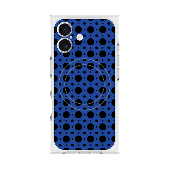 Premium Square Case with MagSafe［ Shower Dot - Blue ］