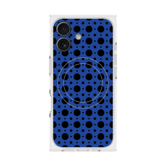 Premium Square Case with MagSafe［ Shower Dot - Blue ］