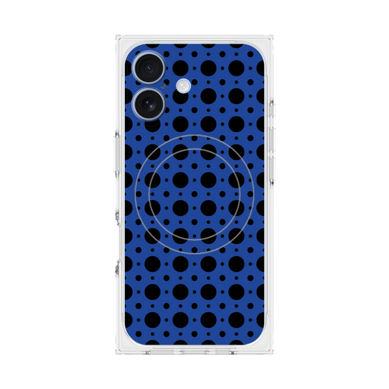 Premium Square Case with MagSafe［ Shower Dot - Blue ］