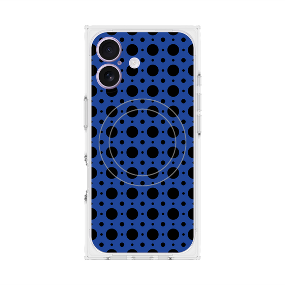 Premium Square Case with MagSafe［ Shower Dot - Blue ］